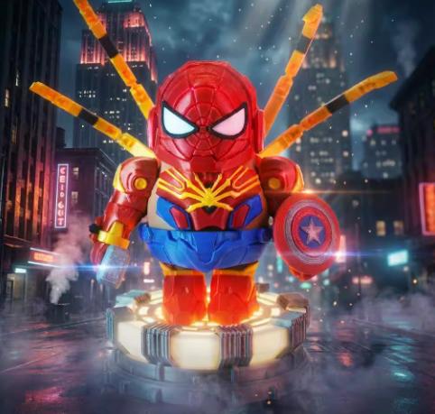 

Animation Design Iron Capybara Hero Magnetized Mecha Armor Spider Man Capybara Figure Hand Made Innovative Plaything Collector-Worthy Action Figure