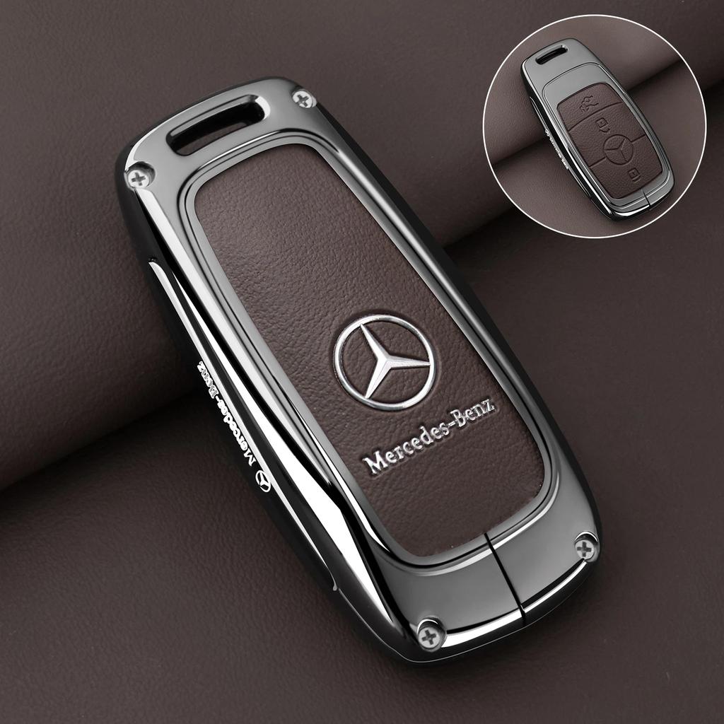 YHB3  Zinc Alloy Car Key Case Cover Shell Protection For Mercedes Benz A C E S G Class GLC CLE CLA W177 W205 W213 X167 AMG Accessories