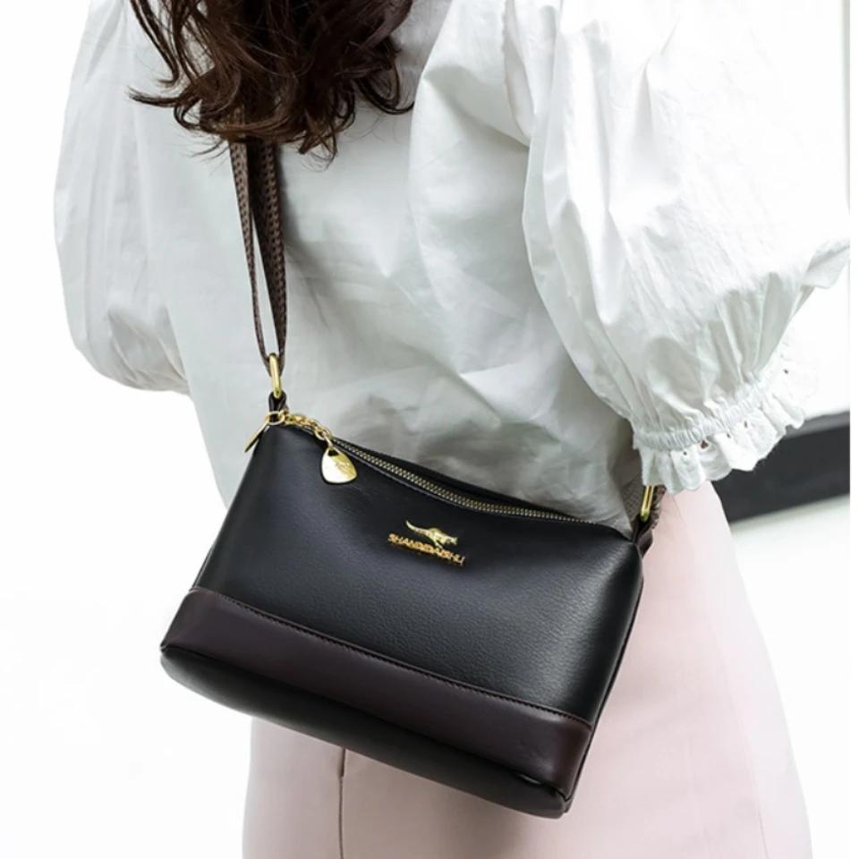 Luxe merk dames messenger bag zacht leer designer mode dames schoudertas crossbody