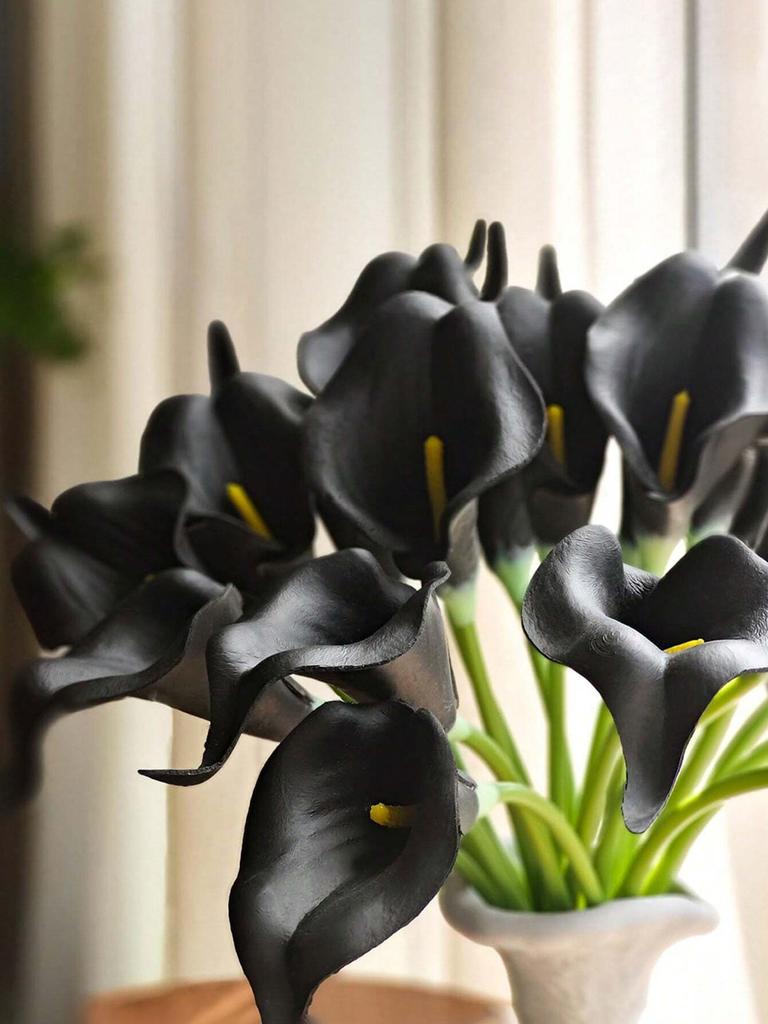 5/10pcs Artificial Flowers Calla Lily Bouquet Real Touch Faux Flower For Home Table Wedding Decoration Halloween Party Decor