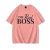 The Boss  The Real Boss Matching Tshirts Couples Matching Outfits Gifts Funny Letter Print Valentines Day Unisex Women Clothing