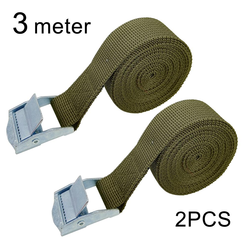 2pcs 3 Meters Buckle Tie-Down Belt Cargo Straps for Car Truck Motorcycle Bike Tow Rope Binding Belt Auto Luggage Bag Fixed Strap