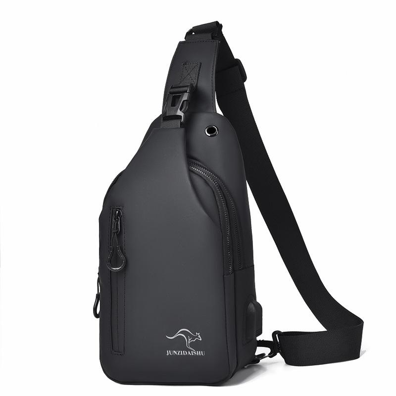 

Мужская наплечная сумка водонепроницаемая с USB, мужская сумка-кроссбоди, противоугонная, для коротких путешествий, сумка-мессенджер, нагрудная сумка-слинг, модная дизайнерская нагрудная сумка чёрный