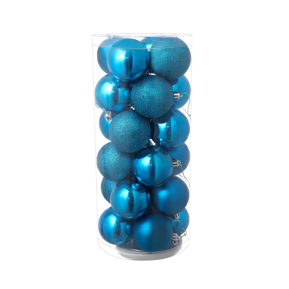 36 Electroplated Plastic Christmas Ball Ornaments for Tree and Window Decoration