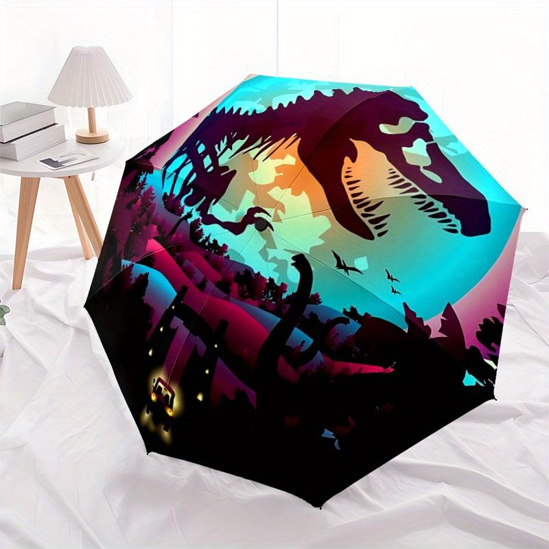1 szt. Wiatroodporny Automatyczny Parasol Jurassic Park, Lekki dla Kobiet/Mężczyzn, Idealny Prezent Świąteczny a0811227