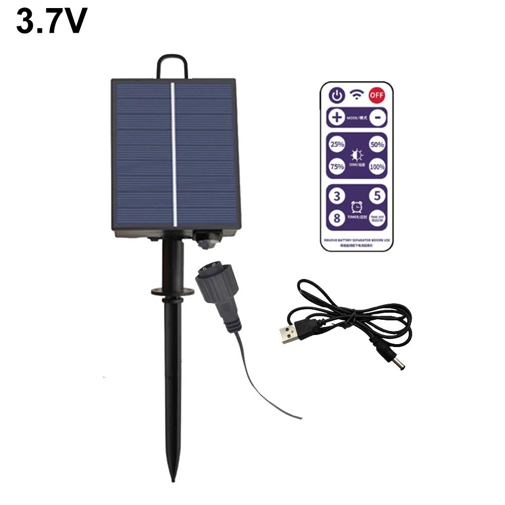 Solar Powered Lithium Panel Light 3.7/24V 1200mAh Solar Panel Control Box with Remote Control for LED String Strip Lamp 3.7V DIY