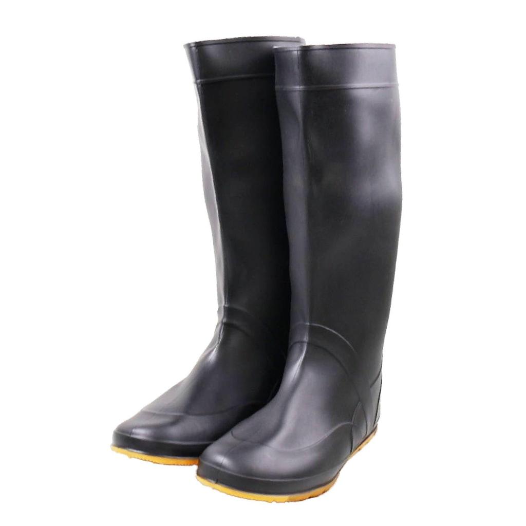 Fukuyama Rubber Nokars #1 Work Boots, Compact Storage, Rollable, Flat Sole, Dirt and Mud-Resistant, Black, Large, 2E