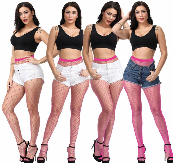 Women Fishnet Sexy Stockings Multicolor Plus Size Pantyhose Colored Mesh Red Fishnets Tights Anti Hook Nylon Panty