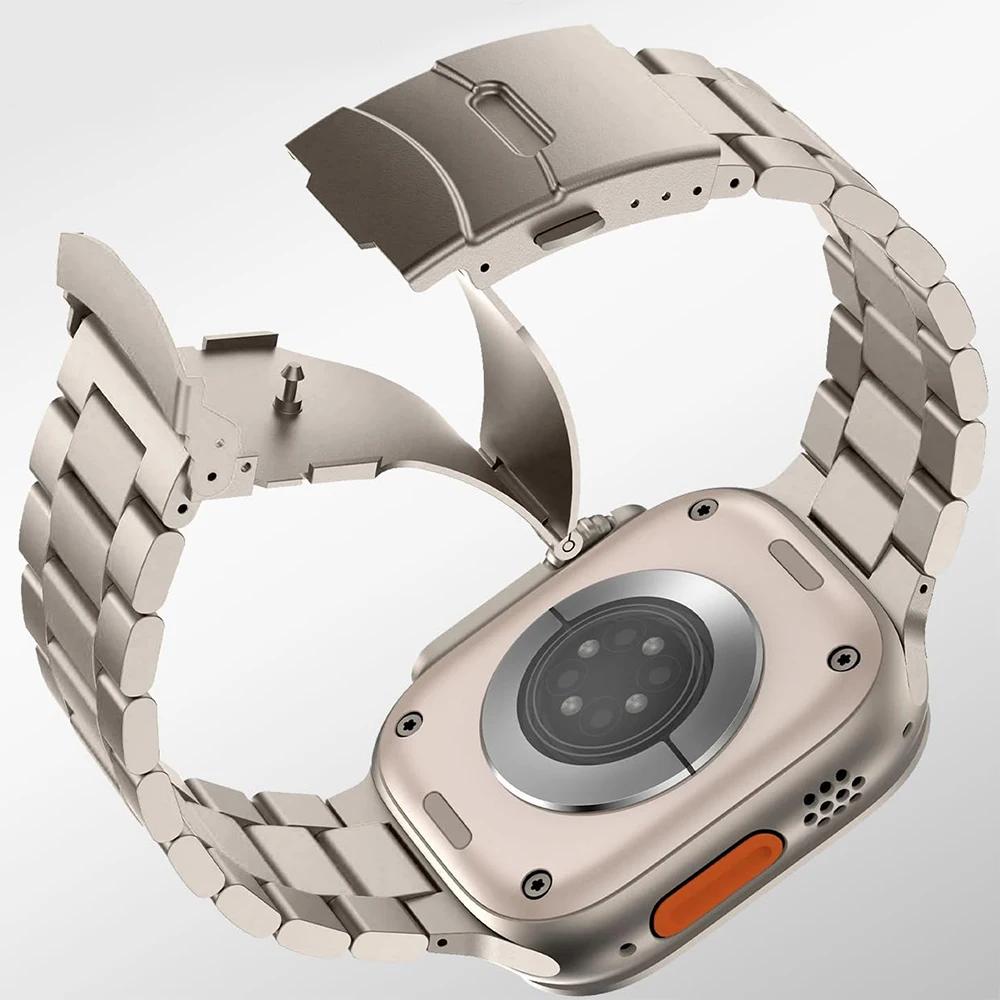 

Чорно-помаранчевий ремінець для Apple Watch Ultra 49 мм Серії 10 46 мм Розкішний чоловічий зап ястний ремінець для Серії 9 8 7 6 5 4 SE 49 мм 46 мм 45 мм 44 мм 49mm 46mm 45mm 44mm
