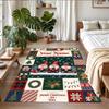 Christmas Custom Name Printed Square Area Rug Soft Non Slip Floor Carpet For Bedroom Holiday Gift