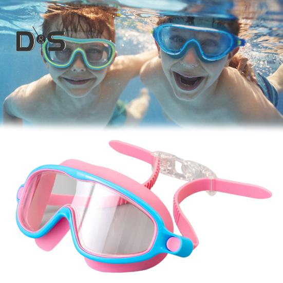Okulary do pływania dla dzieci, okulary przeciwmgielne, z ochroną UV, szczelne, z klipsem na nos, zatyczki do uszu dla chłopców, dziewcząt, dzieci i maluchów w wieku 3-15 lat
