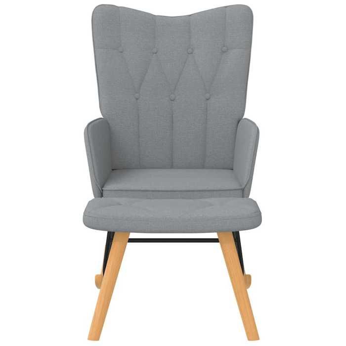 VidaXL Chaise à Bascule avec Tabouret Siège de Relaxation Fauteuil de Salon Salle de Séjour Siège de Salon Maison Intérieur 327622