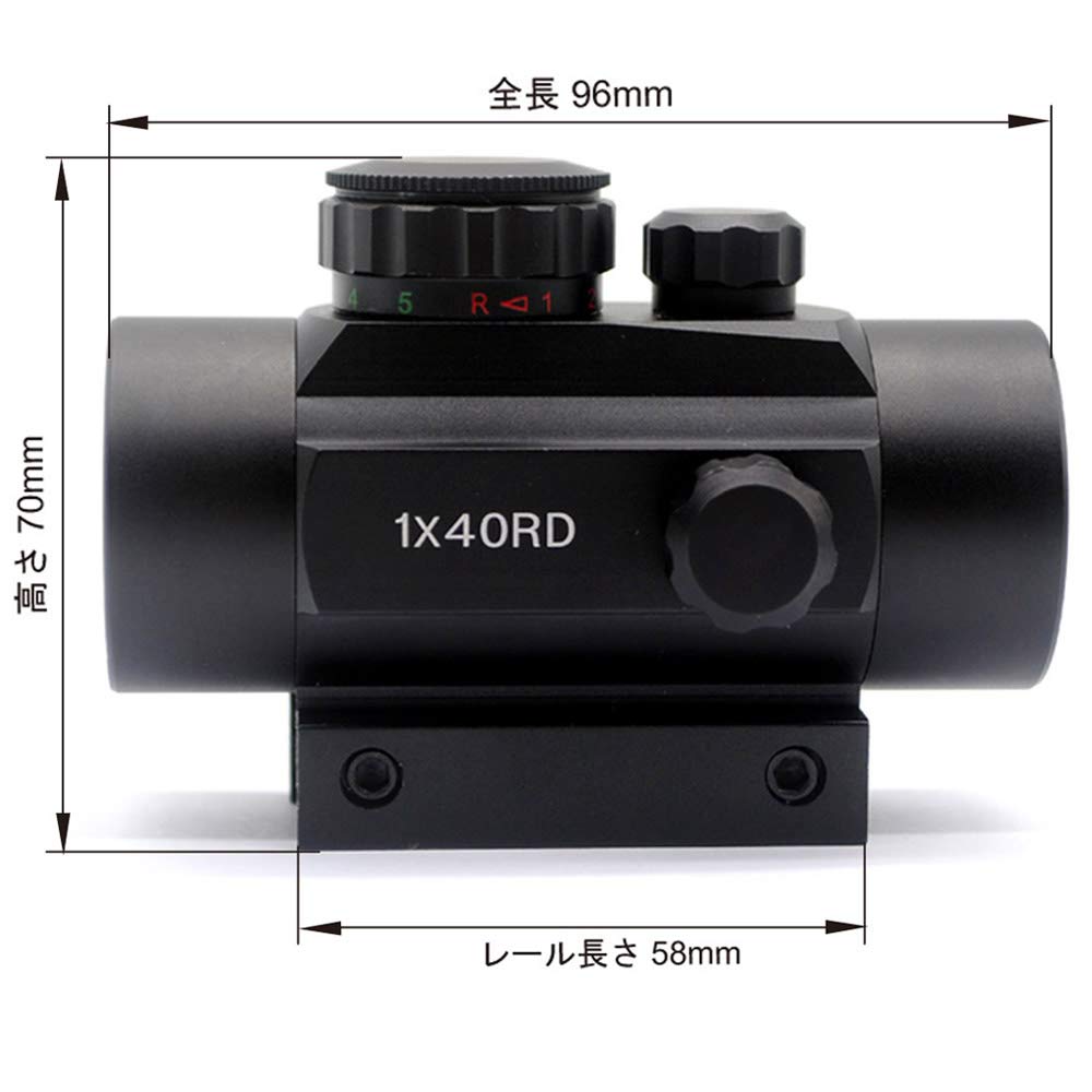 Trirock Tactical Red/Green Dot Sight, 1x40RD, Compatible with 20mm/10mm Rail Mounts, 5-Level Red/Green Adjustment (New Edition)