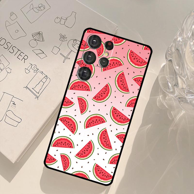 Summer Fruit Watermelon Case For Samsung Galaxy S23 S21 S22 Ultra S20 FE S8 S9 S10 Plus Note 10 Note 20 Ultra Cover