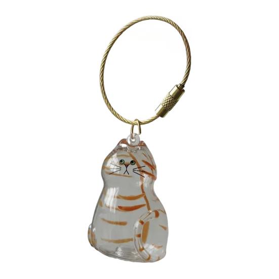 Cat Hair Storage Bottle Transparent Pet Fur Keepsake Keychain for Collecting Cats Dogs Hair Pet Memorial Gift