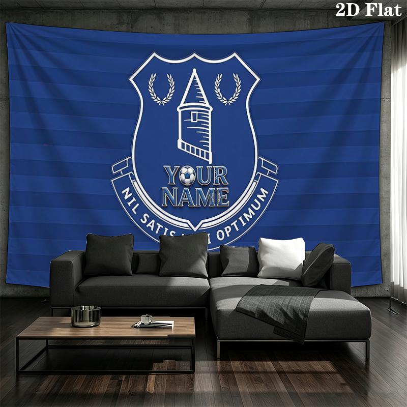 Custom Name,Everton Wall tapestry, aesthetic printed fabric blanket, suitable for bedroom, living room, and home decor.