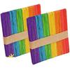 Eclet 200 Colour Wooden Craft Stick Premium Natural Wooden Piece Ice Cream Sticks