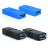 Black Blue Consumer Electronics Type A Female To Female Connector Coupler Gender USB 3.0 Adapter