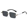 Frameless Square Sunglasses For Men And Women With Polarized Uv400 Protection For Fashion Street Wear