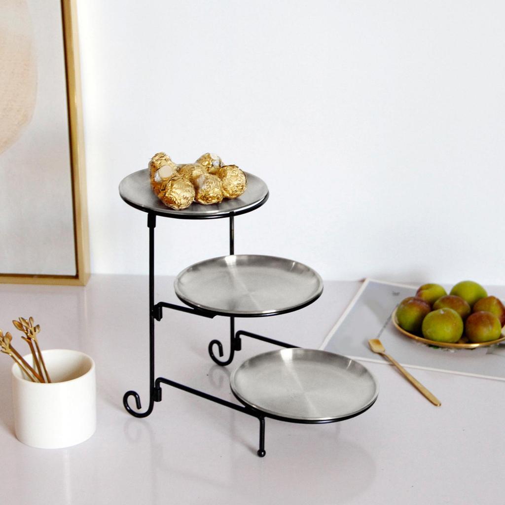 3 Tier Serving Tray Cupcake Stand Detachable Snack Storage Dessert Plate Restaurant