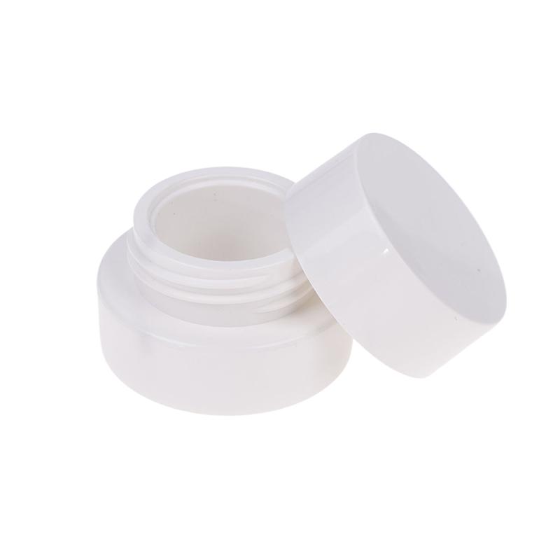 1/5 Pcs 5G Empty Plastic Nail Art Cosmetic Round Containers Jar Small Sample Cream Pot Nail Gel Powder Box Makeup Lotion Tool