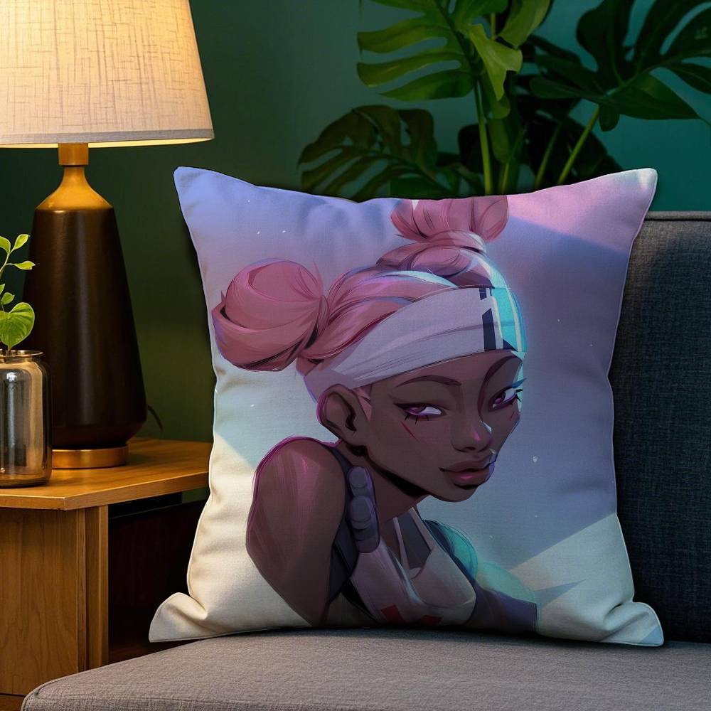 Apex Legends L-Lifeline Pillow Case Plush Fabric Soft Double Sided Print Sofa Cushion Cover Throw Pillow Covers