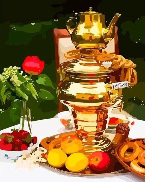 5D Diamond Painting Flowers Fruit Full Round Drill Cross Stitch Kit Diamond Embroidery Mosaic Picture Home Decoration