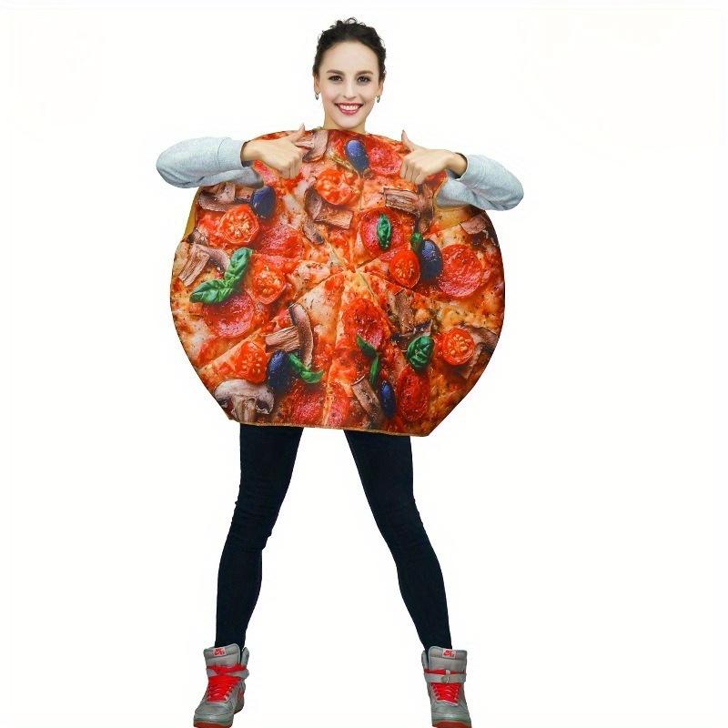 Funny Food Pizza Party Cosplay Costumes - Hilarious Stage Performance Outfits for Themed Shows & Carnival Events