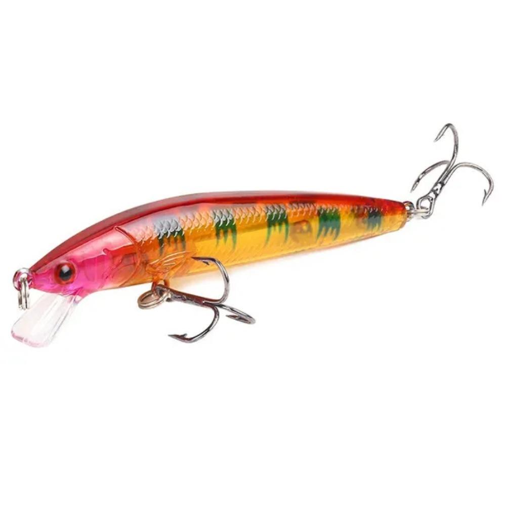 1PACK/10 section Fishing Lure Crank Bait Swim bait Bass Shad Dace 3D eyes Fishing Tools