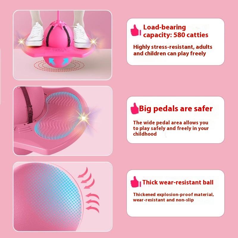 1 Set Kinder Gleichgewichtstrainingsspielzeug Hüpfball Froschhüpfen Hohe Höhe Übungsgerät Erhöhen Hochsprung Hüpfball