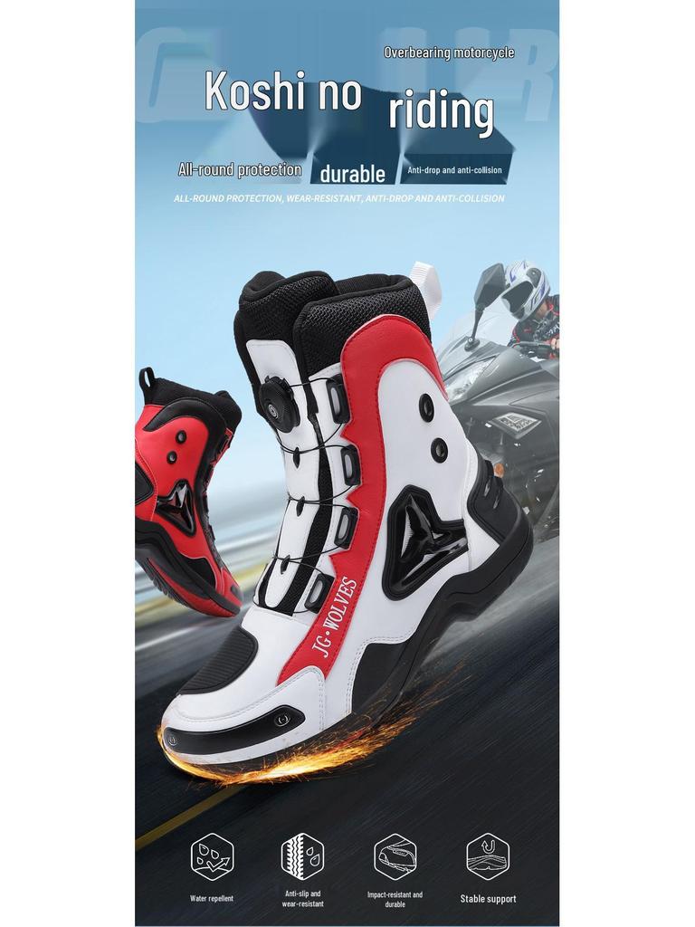 JG Wolves/Nine Wolves Motor- en Fietsschoenen: Unisex Off-Road Commuterlaarzen voor Alle Seizoenen Toeren
