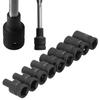 9 Pieces Tap Sockets Cr Molybdenum Steel 1/2 Inch Drive Square Socket Set for Electric Pneumatic Hand Wrench