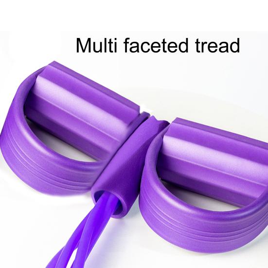 1PC Tension Rope 4 Tubes Multifunctional Sit-up Equipment Workout Pedal Puller for Home