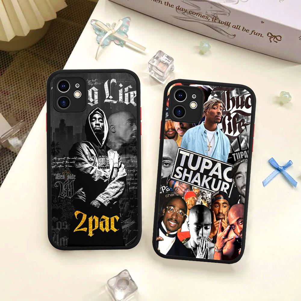American Rapper T-Tupac S-Shakur Matte Transparent Phone Cover For IPhone Case 16 15 14 13 12 11 Pro Max X XS Max Plus