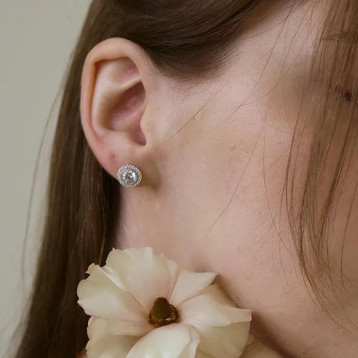 [Silver925] Tuileries Halo Earrings