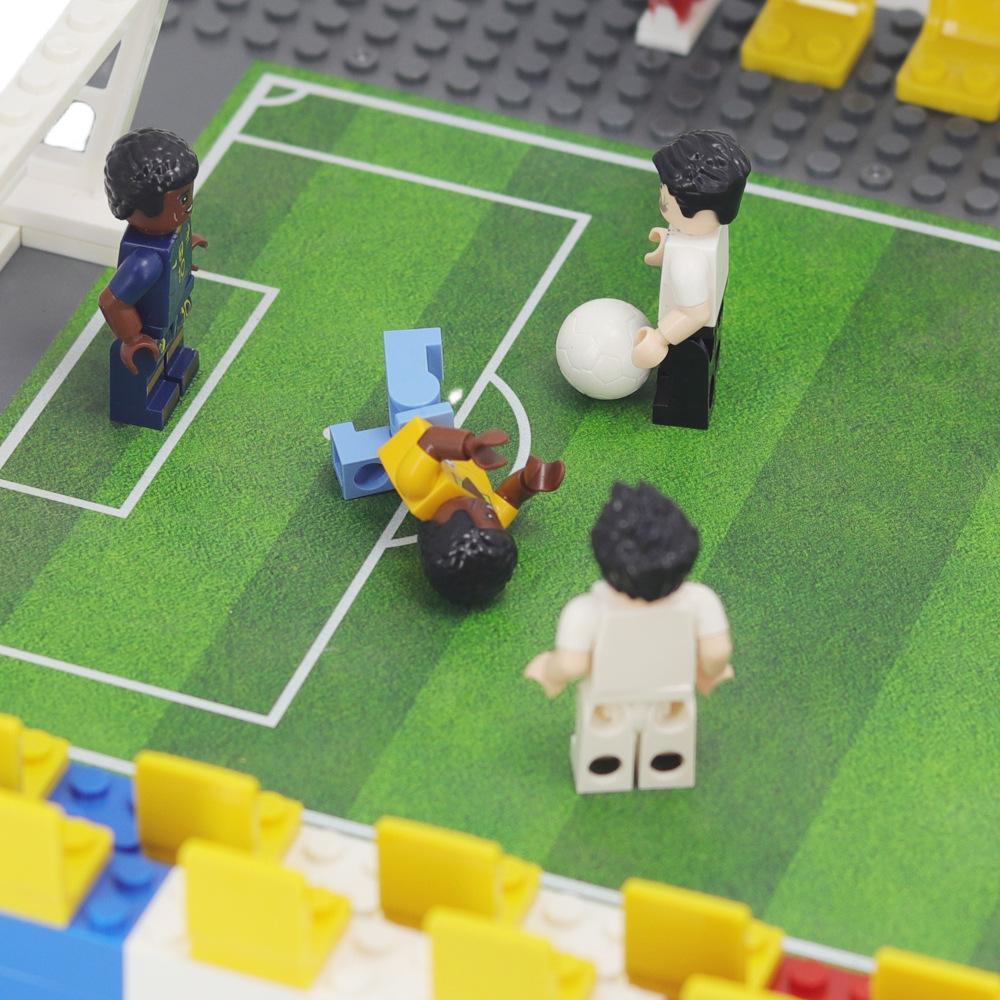 Small Particle Scene Building Block Football Field Boys Sports Stadium Assembly Assembly Toy Batch
