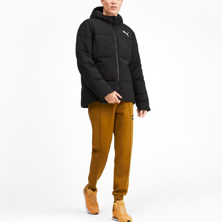 Puma Down Casual Hooded Down Jacket Winter Men Jacket Black 580023-01