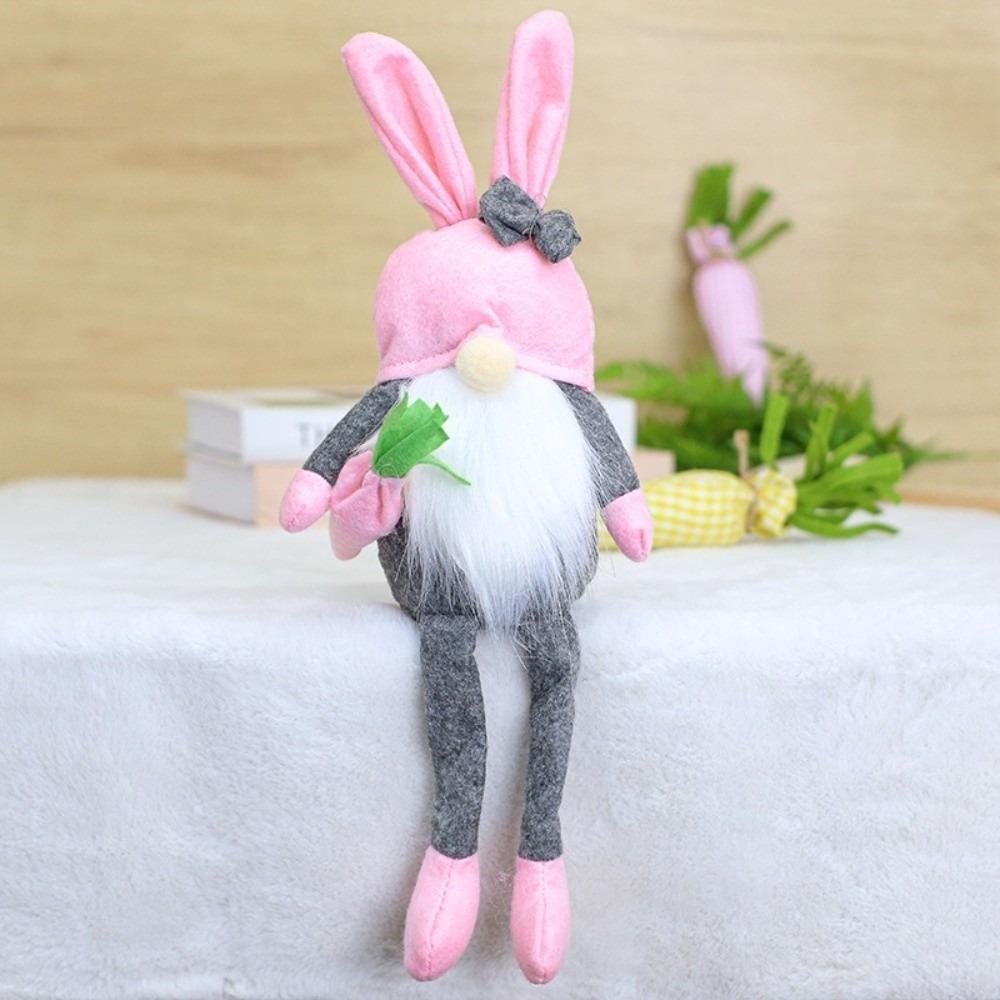 

Cartoon Easter Rabbit Ornaments Cute Fairy Pendants Creative Plush Gnome Dolls Gifts Style B