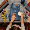 Knit Patch Loom Kit Small Loom Hand Tapestry Wood Loom Weaving Frame Darning Machine For Mending Clothes Jeans  Socks