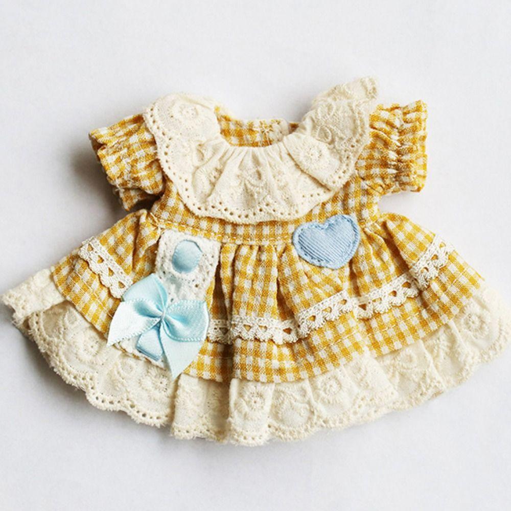 Cotton 12cm Plush Doll Clothes Solid Color No Attributes Doll Clothes  Doll Owner