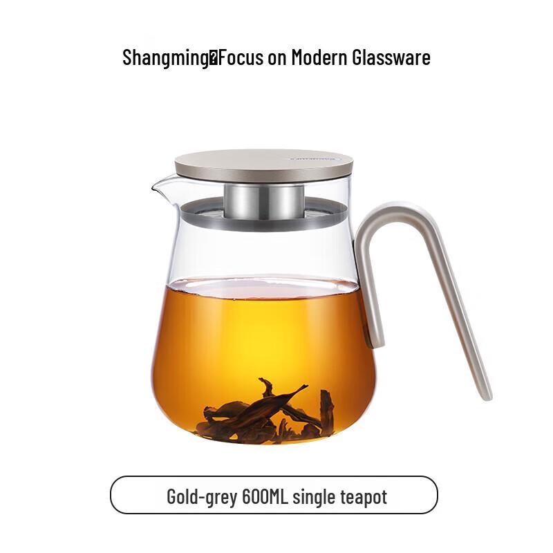 

Shangming Heat-Resistant Glass Teapot with Aluminum Lid & Infuser