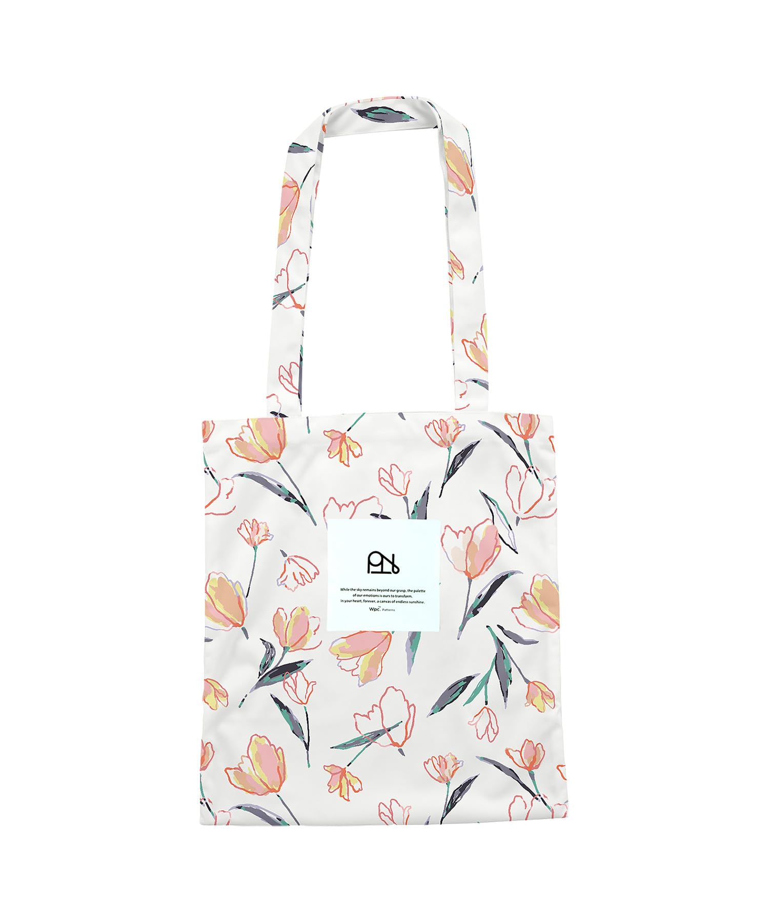 

Сумка-тоут с узором Плавающий тюльпан Wpc. Водоотталкивающая сумка, Off, W108-614-204