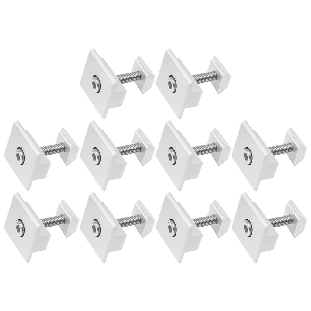 10 Pcs Solar Panel Mid Clamp Assembly for 30-45mm Thickness