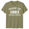 Made In 1983 Unisexs T Shirt 43rd Birthday Gift Vintage fortythree Year Old