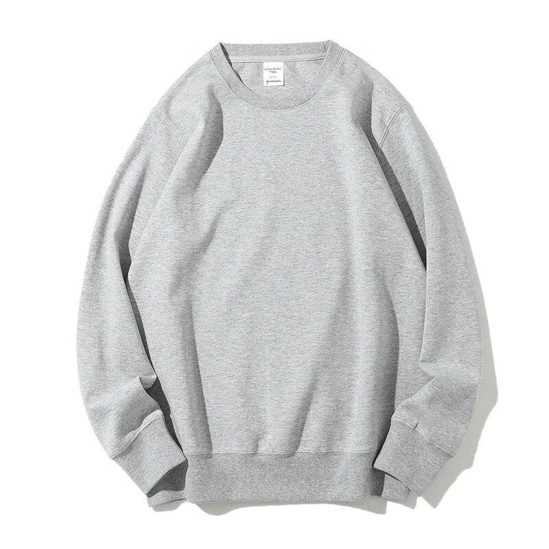 Cross-border round neck healthy cotton casual sweater pullover loose top printed logo trendy fashion long sleeve T-shirt autumn