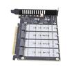 M.2 PCIE 5.0 Adapter Card 4 Port M.2 NVMe SSD To PCIE X16 M Key Hard Drive Converter Reader PC Internal Expansion Card 4x128Gbps