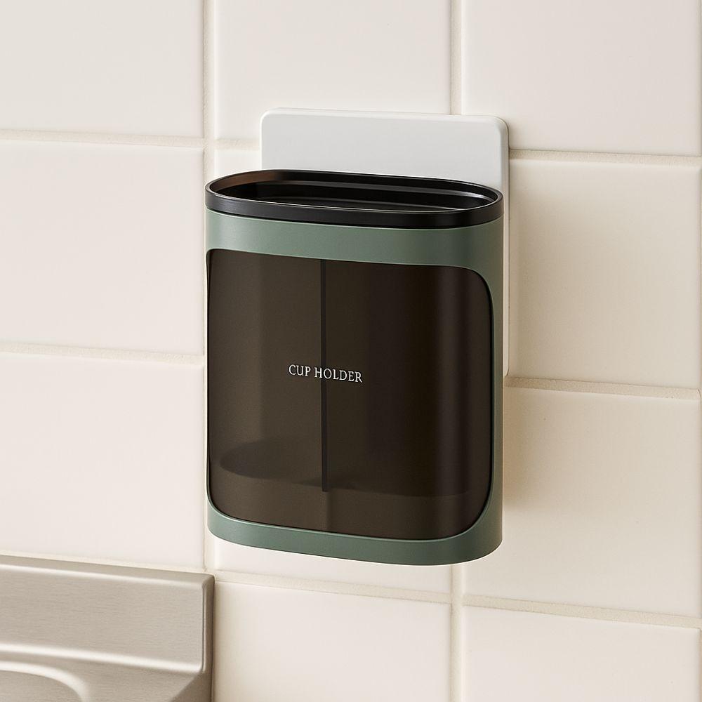 Punch-Free Automatic Cup Dropper Space-Saving Disposable Cup Holder Paper Cup Dispenser  Office Use
