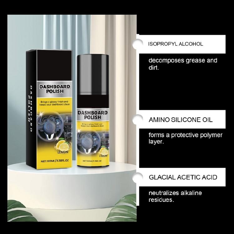 100ml Dashboard Polishing Cleaner Universal Car Interior Detailing Cleaner for Rubber Leather Interior Polish Detailer