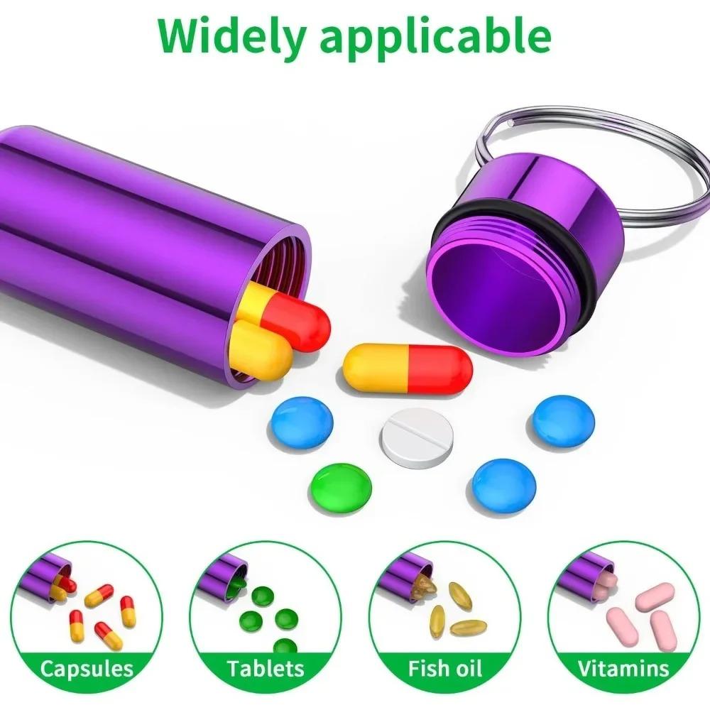 Neue Heiße Tragbare Mini Wasserdichte Aluminium Pillendosen Behälter Box Organizer Aufbewahrung Tabletten Medizin Vitamin Pillendosen Fischöle