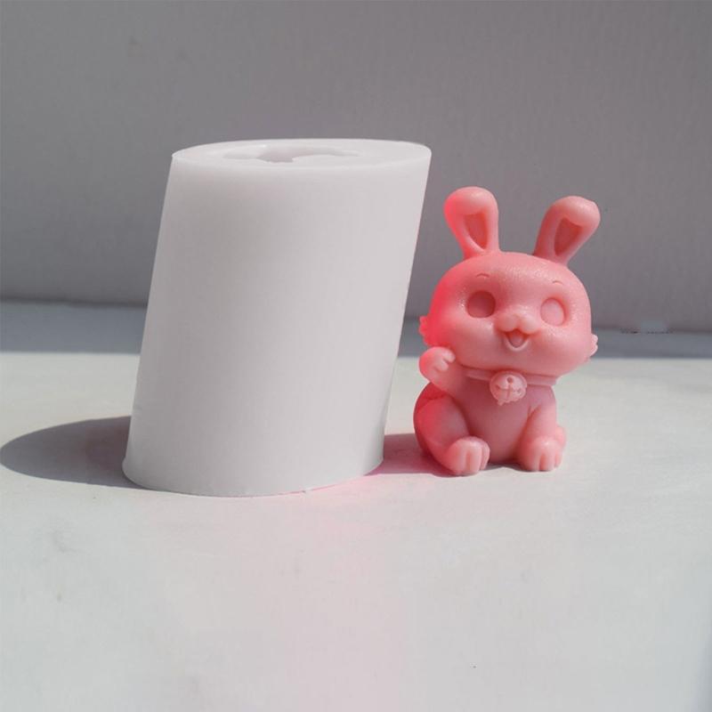 Bunny Series Fondant Epoxy Molds Manual Candle Aromath Soap Molds for Decor